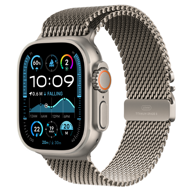 Apple Watch Natural Titanium Milanese Loop Band